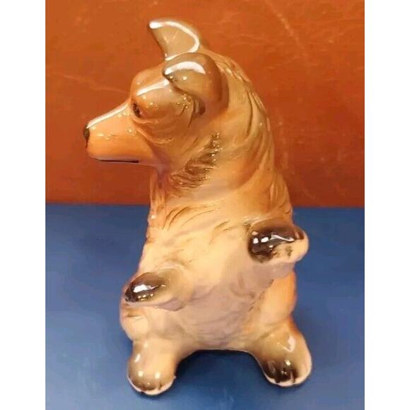 4 Inch Vintage Bone China Collie Dog Collectible Figurine Taiwan - Picture 2 of 8